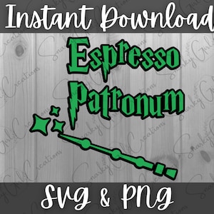 Wizard World Espresso Patronum med offset SVG PNG