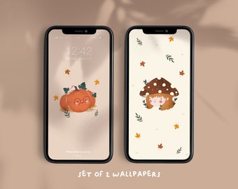 Autumn Phone Wallpapers (Set of 2) | Digital download | iPhone wallpapers | Android wallpapers | Autumn