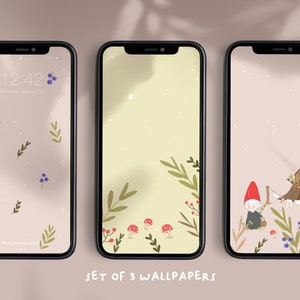 Forest Phone Wallpapers Set of 3 digital download iPhone Wallpapers, Android Wallpapers image 1