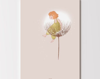 Gnome illustration, art print, poster for children