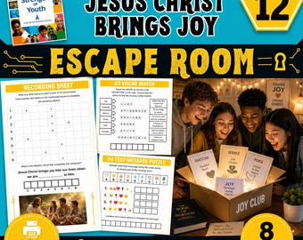 FSY Jesus Christ Brings Joy Escape Room, Chapter 12 Printable Game for Teens, For the Strength of Youth Guide