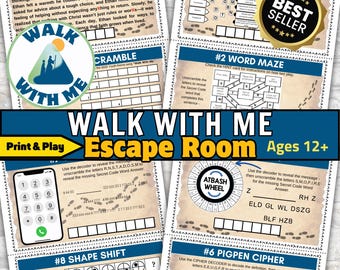 Walk With Me LDS Escape Room, Printable Youth Activity, 2026 Youth Theme Game, LDS Youth Scripture Escape Room, Christ-Centered Family Fun