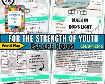 FSY Escape Room: Walk in the Light, Chapter 5, LDS Youth Activity, Printable Game
