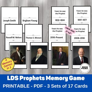 LDS Prophets Through Time: geheugenspel kerkgeschiedenis, familiespelavond, algemene conferentie, LDS Prophets Memory Challenge, Youth Night