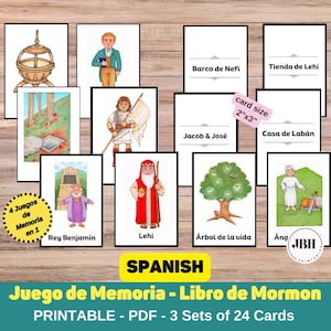 Juego de memoria de personajes y lugares del Libro de Mormón para todas las edades, Ven, sígueme 2024: desafío interactivo de memoria del Libro de Mormón para la Primaria