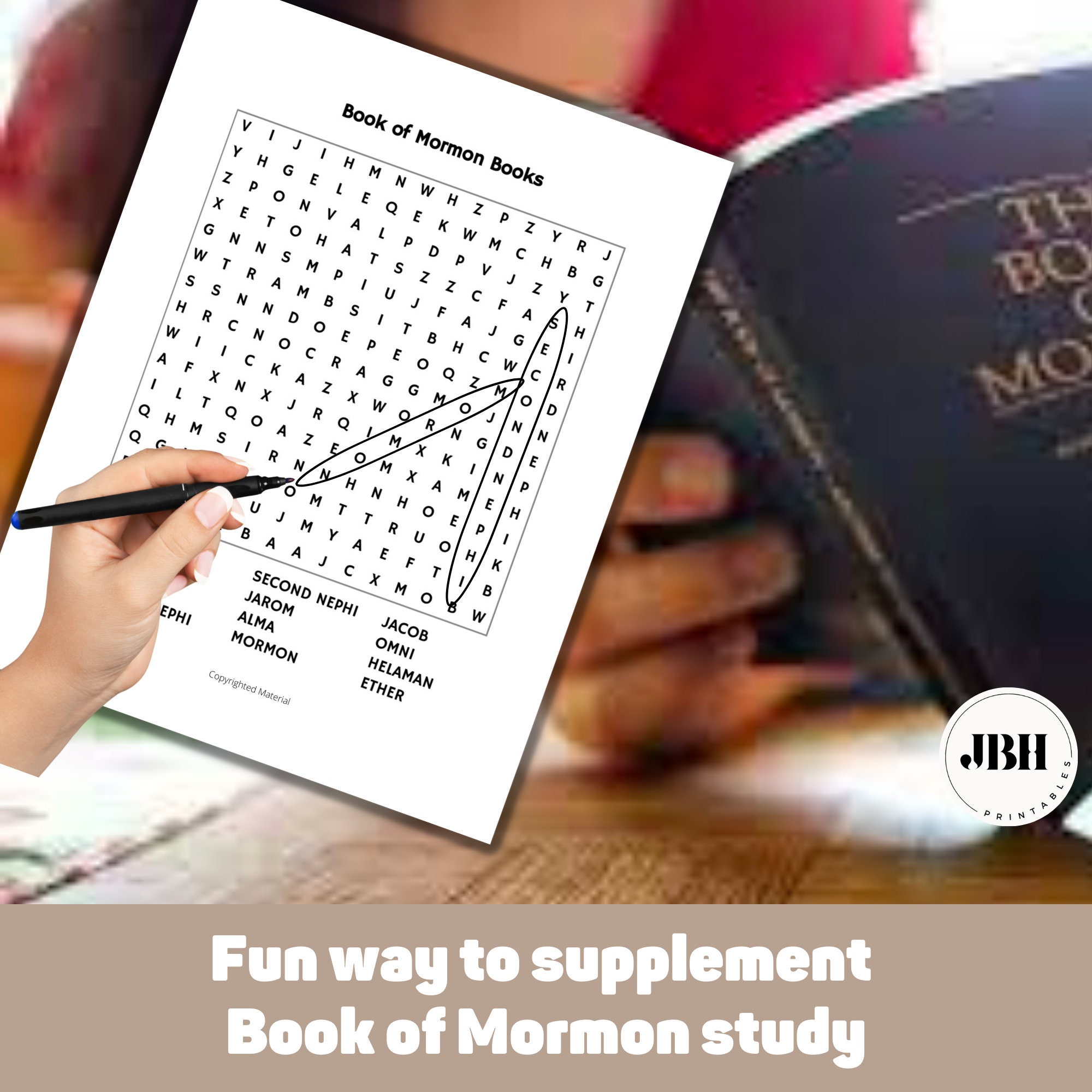 Book of Mormon Scripture Study, Fun Word Searches, LDS Word Search ...