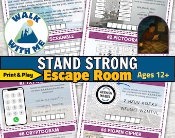Stand Strong LDS Printable Escape Room for Teens, LDS 2026 Youth Theme Escape Room – Stand Strong Activity, Family Game Night Fun