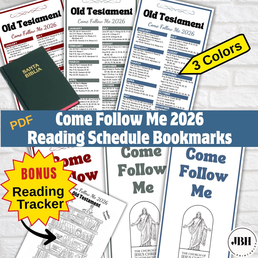 2026 Come Follow Me Reading Schedule - Etsy