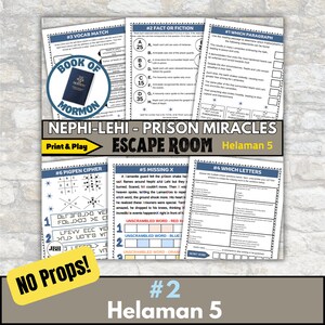 Book of Mormon Adventure Bundle #6 - 5 Escape Rooms for Engaging Study ...