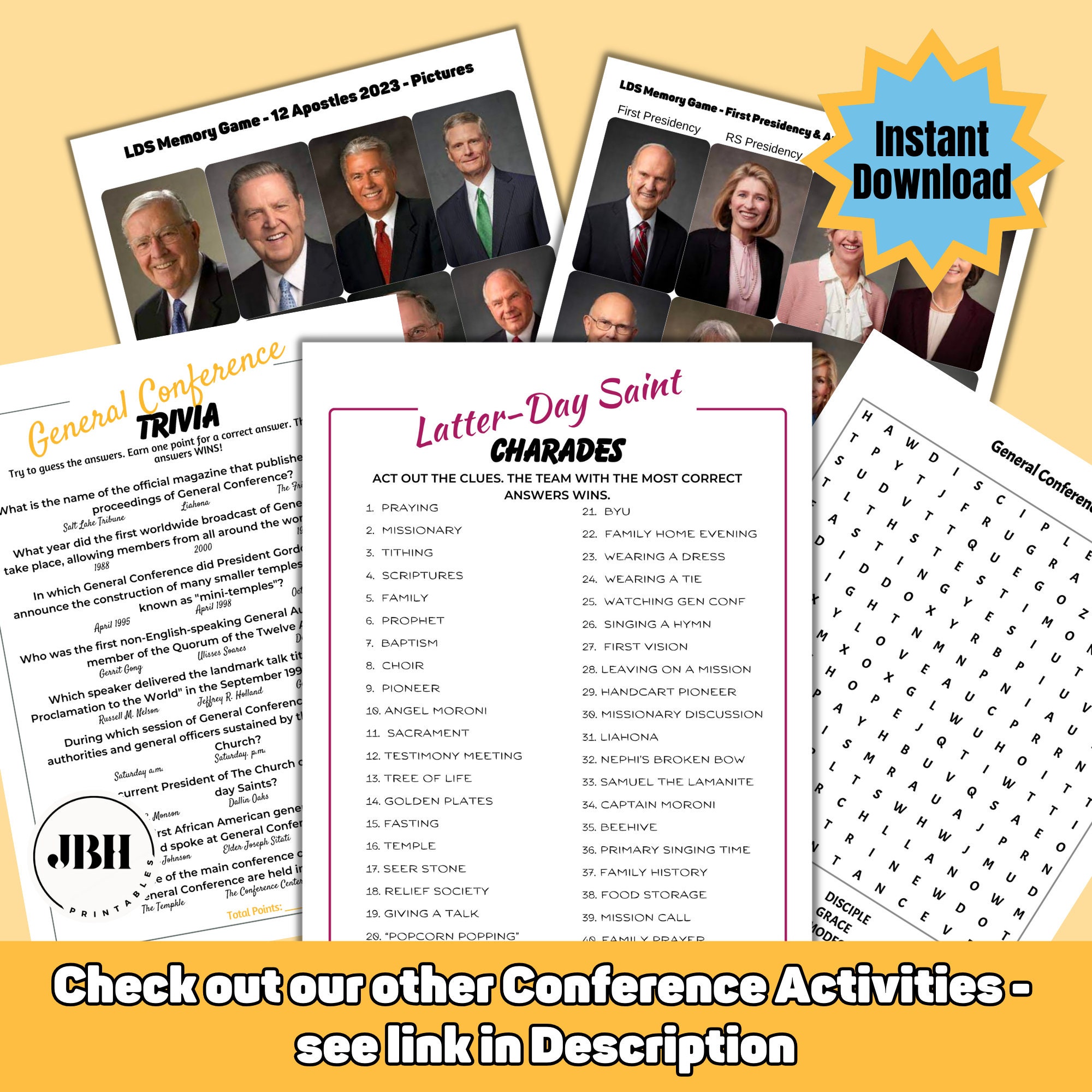 LDS General Conference Riddle Game: Family Activity (printable PDF) - Etsy