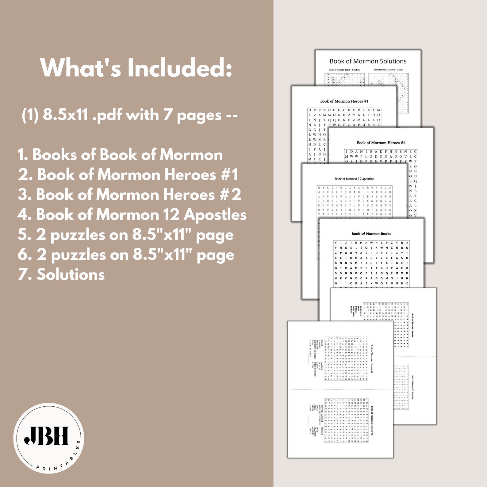 Book of Mormon Scripture Study, Fun Word Searches, LDS Word Search ...