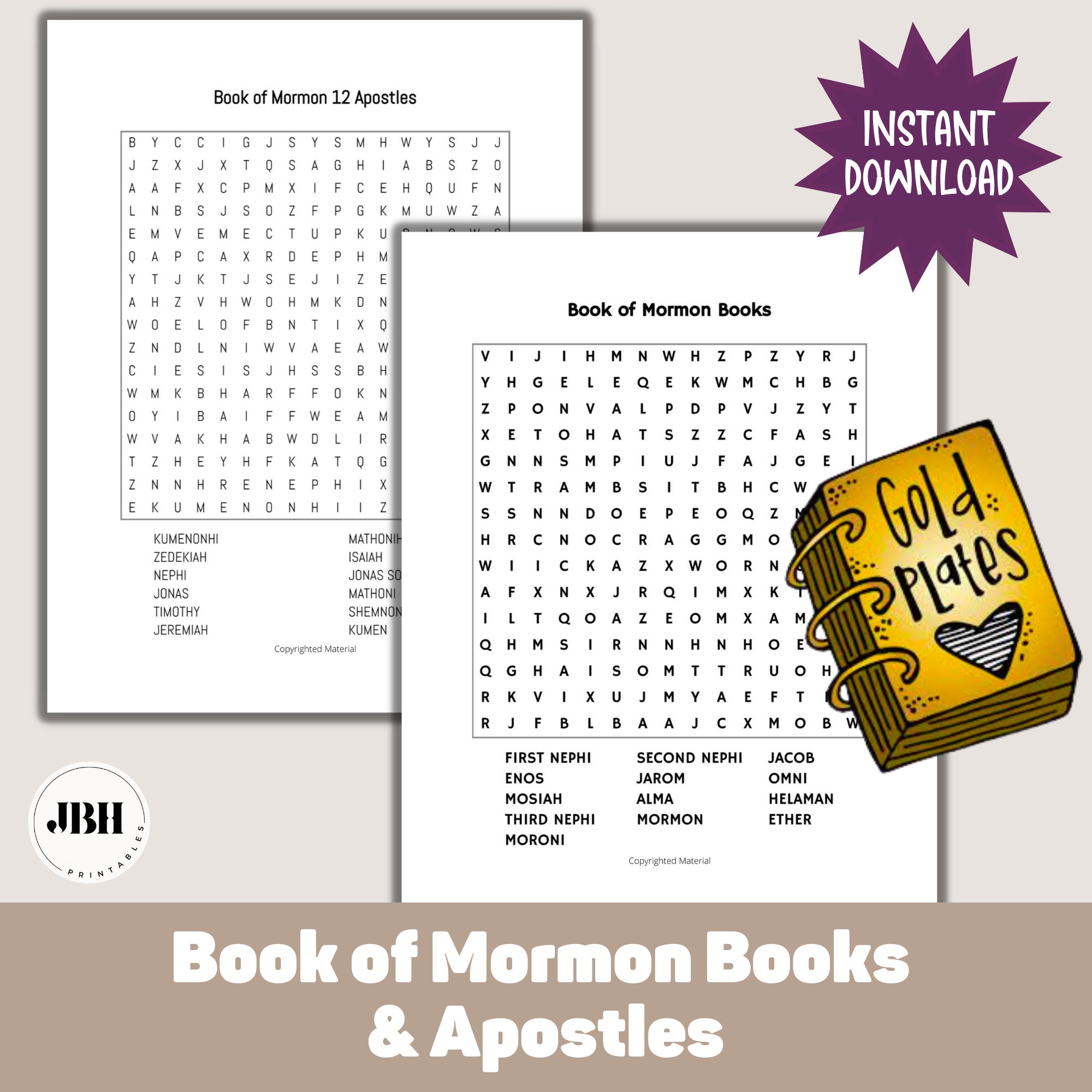 Book of Mormon Scripture Study, Fun Word Searches, LDS Word Search ...