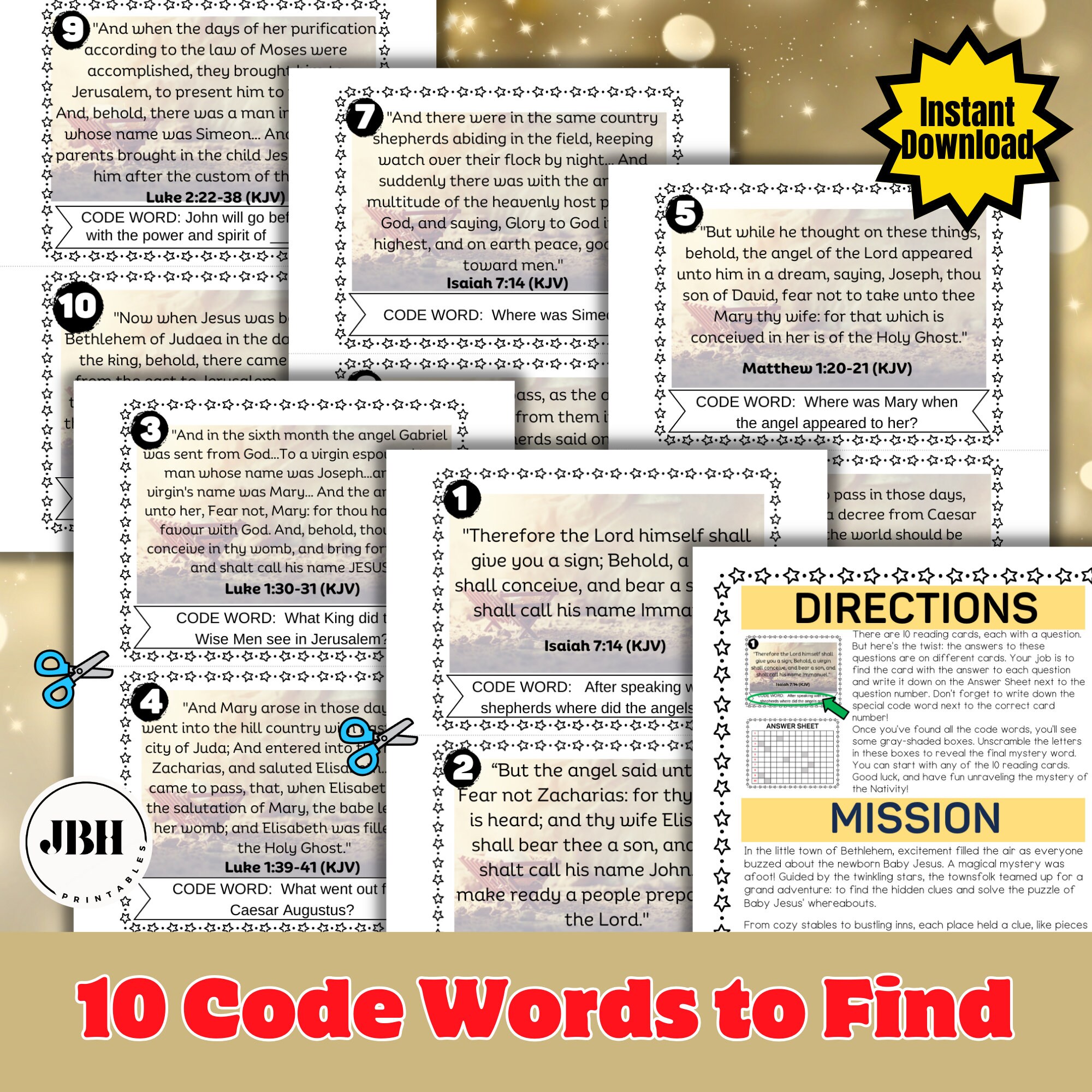 Christmas Scavenger Hunt: Nativity Mystery Game Church Treasure Hunt Christmas Scavenger Hunt: Nativity Mystery Game Church Treasure Hunt