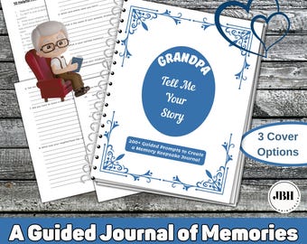 Grandpa's Story Journal: 200+ geheugenprompts (digitale download)