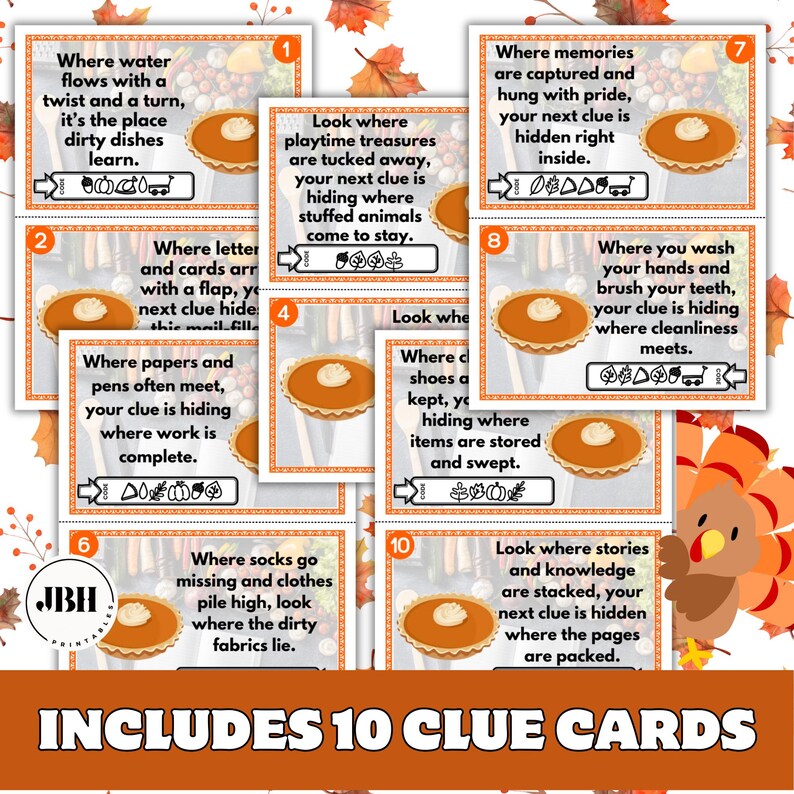 Printable Thanksgiving Scavenger Hunt: Pumpkin Pie Panic (PDF) - Etsy