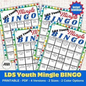 LDS Youth Mingle Bingo Game: Friendship Activity (PDF)