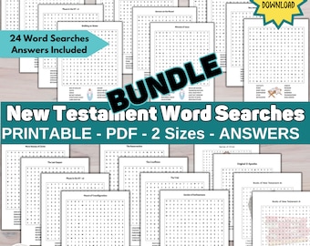 New Testament Word Search Bundle: Bible Stories Games (PDF)