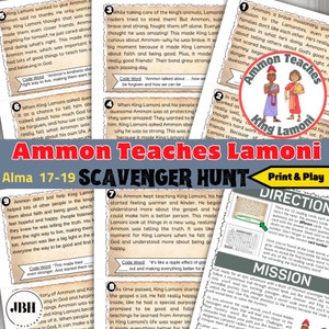Ammon Teaches King Lamoni Scavenger Hunt: Book of Mormon Activity (Printable)