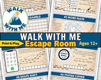 Walk With Me LDS Escape Room, Printable Youth Activity, 2026 Youth Theme Game, LDS Youth Scripture Escape Room, Christ-Centered Family Fun