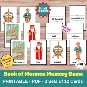 Book of Mormon Characters & Places Memory Game for All Ages, Come Follow Me 2024: Interactive Book of Mormon Memory Challenge for Primary