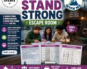 Stand Strong LDS Escape Room, Walk With Me 2026 Youth Theme Printable Activity, Seminary & Family Night Game