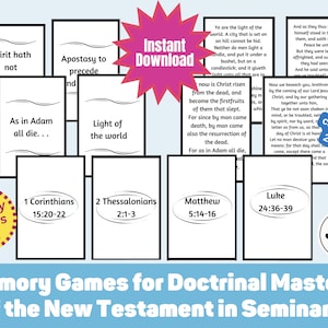 Engaging New Testament Scripture Memory Game for All Ages, Spice Up the Study of Scriptures with Some Enjoyment!