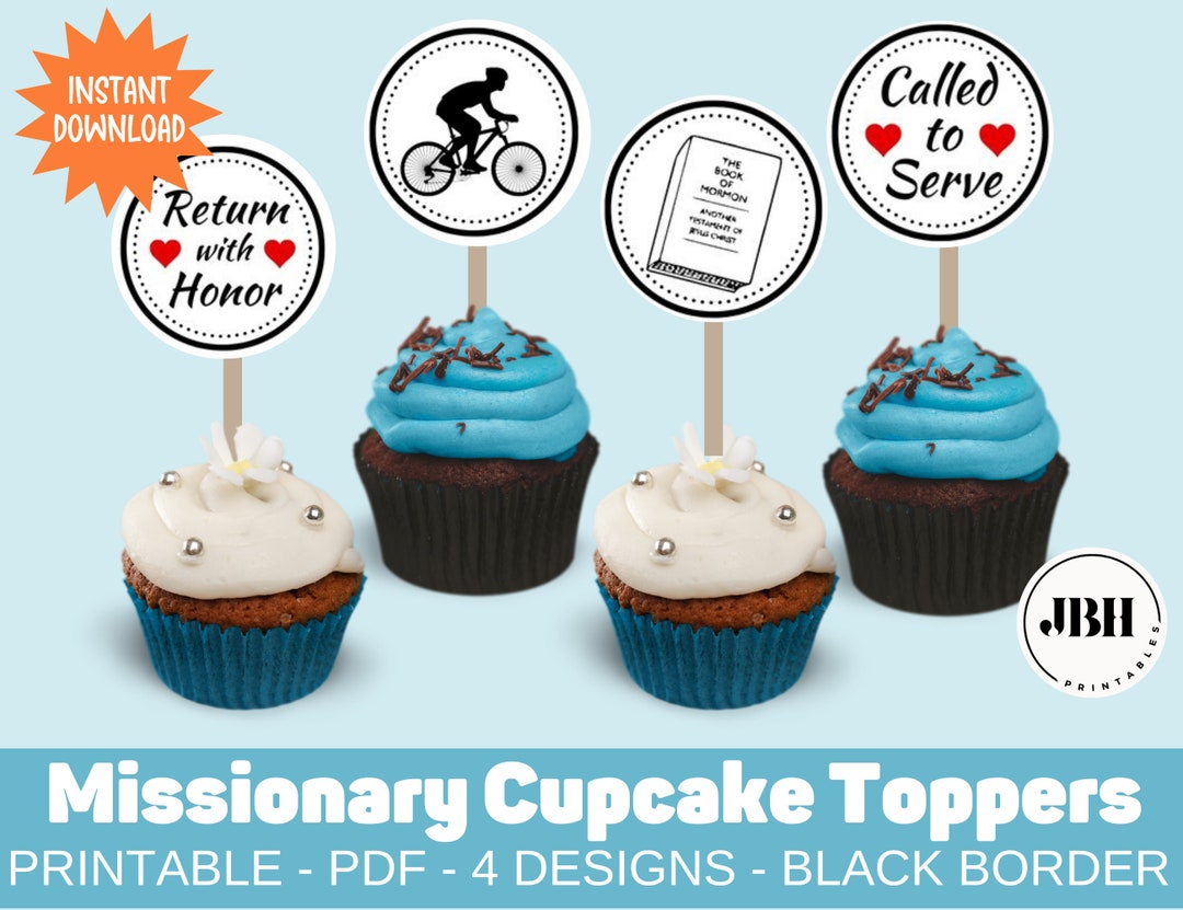 Missionary Cupcake Toppers Printable, LDS Missionary Farewell, LDS ...