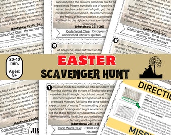 Spiritually Enriching Easter Scavenger Hunt: Connect with the Holidays Significance,  Easter Activity, Dive into the Last Week of Jesus Life