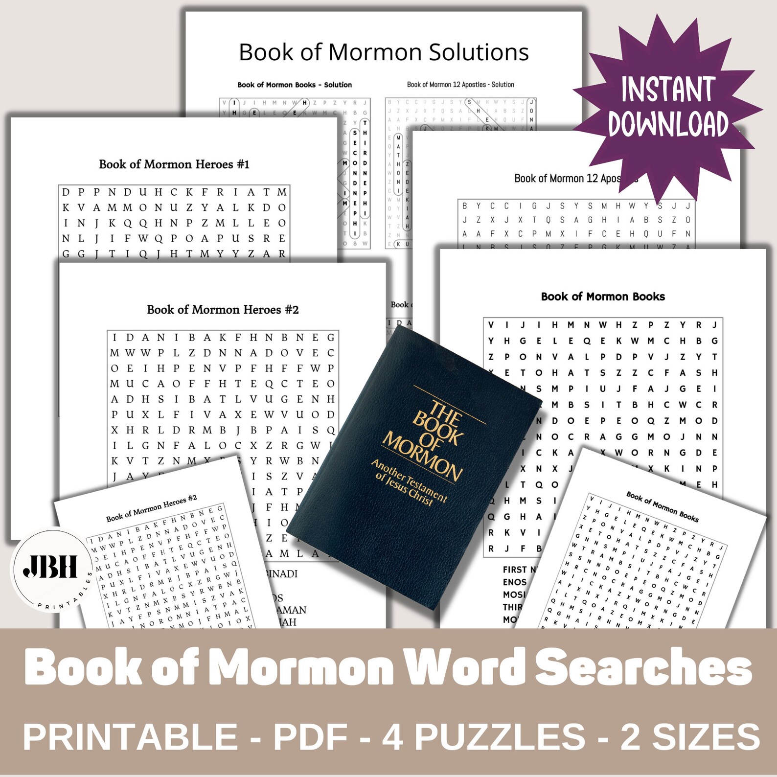 Book of Mormon Scripture Study, Fun Word Searches, LDS Word Search ...
