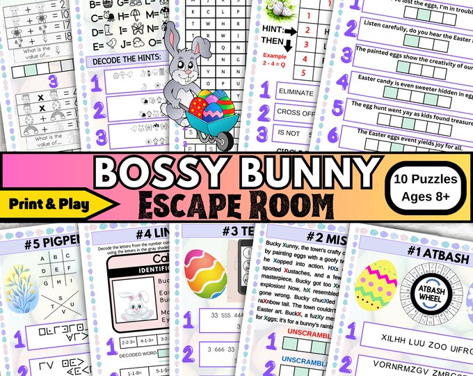 Easter Escape Room. Kids Escape Room Game. Family Fun Party Printable ...