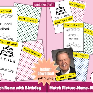 LDS Memory Game 4 Games in 1 12 Apostles Matching - Etsy