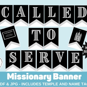 LDS Missionary Farewell Banner, berufen, druckbare Banner für Mission Call, Missionary Homecoming Party zu dienen