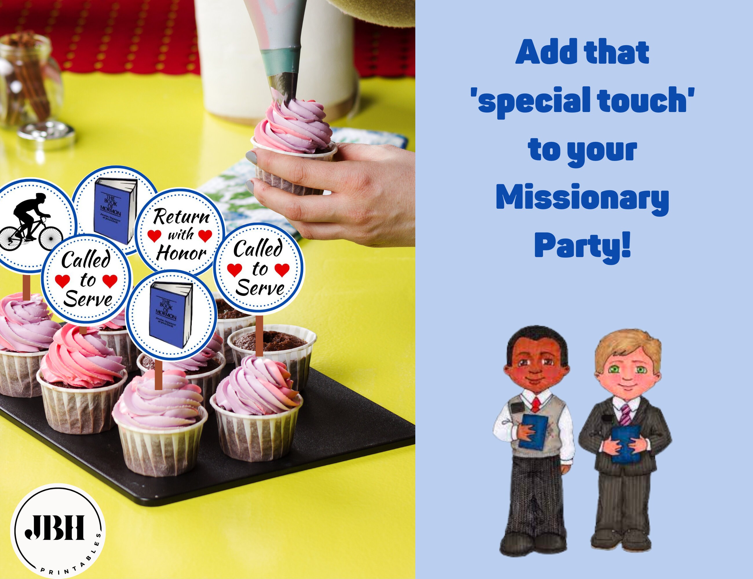 Missionary Cupcake Toppers Printable LDS Missionary Farewell - Etsy