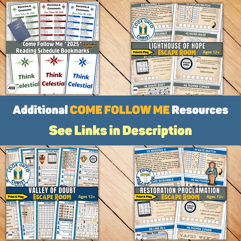 Priesthood & Plates Escape Room: Come Follow Me Activity (printable) - Etsy