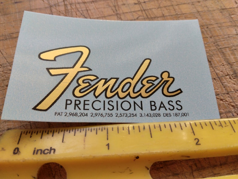 Bass Guitar Headstock Waterslide Decal Metallic Ink Premium Etsy