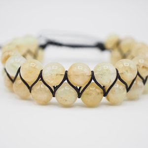 raw citrine crystal unisex bracelet, natural stone bracelet for women, mens jewelry, beaded men bracelet, healing gemstone bracelet gift dad