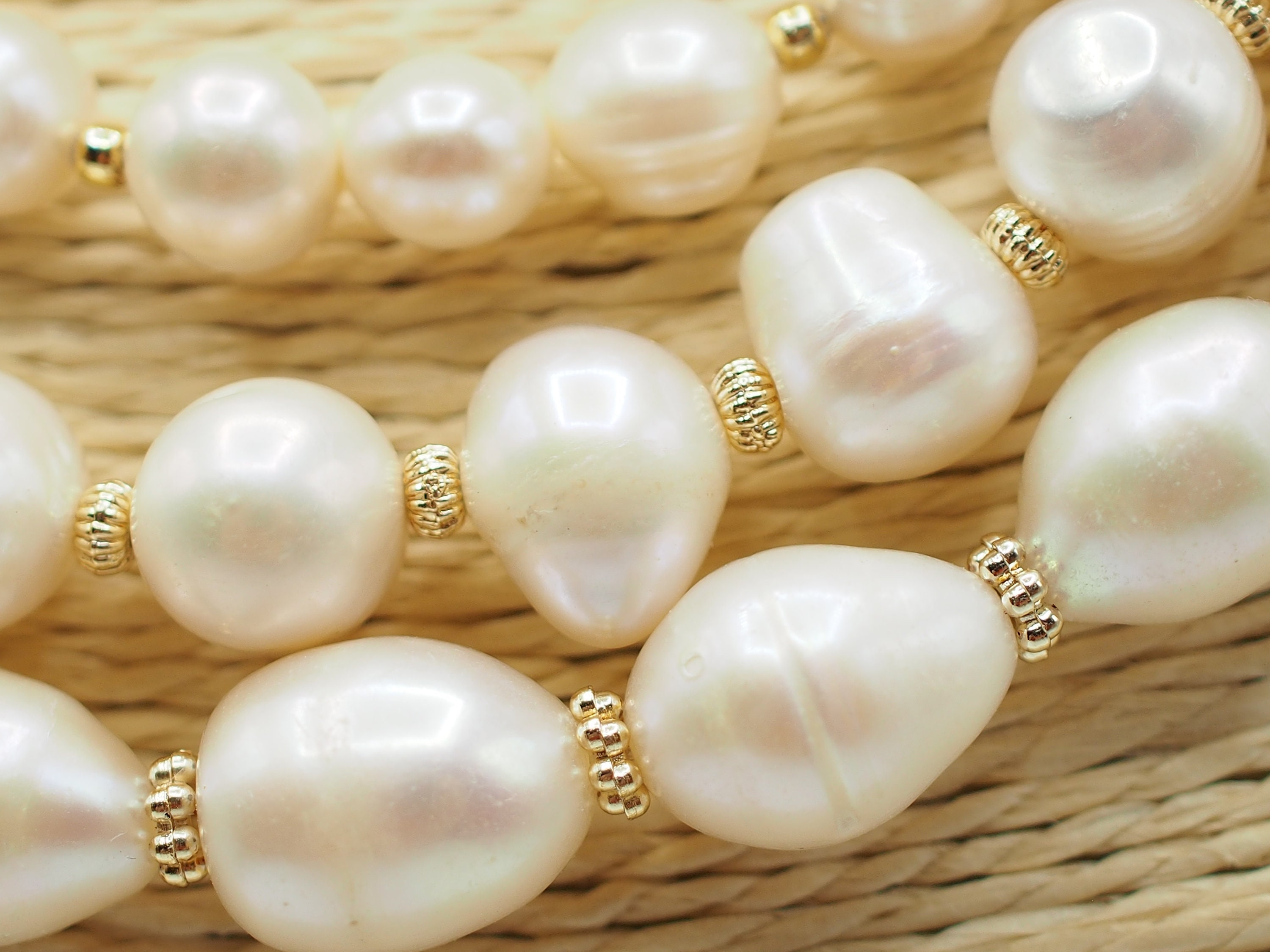 Baroque Genuine Freshwater Pearl Necklace, Multistrand
