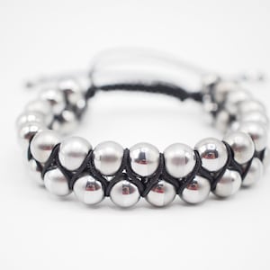 custom order, hematite mens bracelet, gemstone unisex bracelet, beaded healing boho mens jewelry, gift for dad,