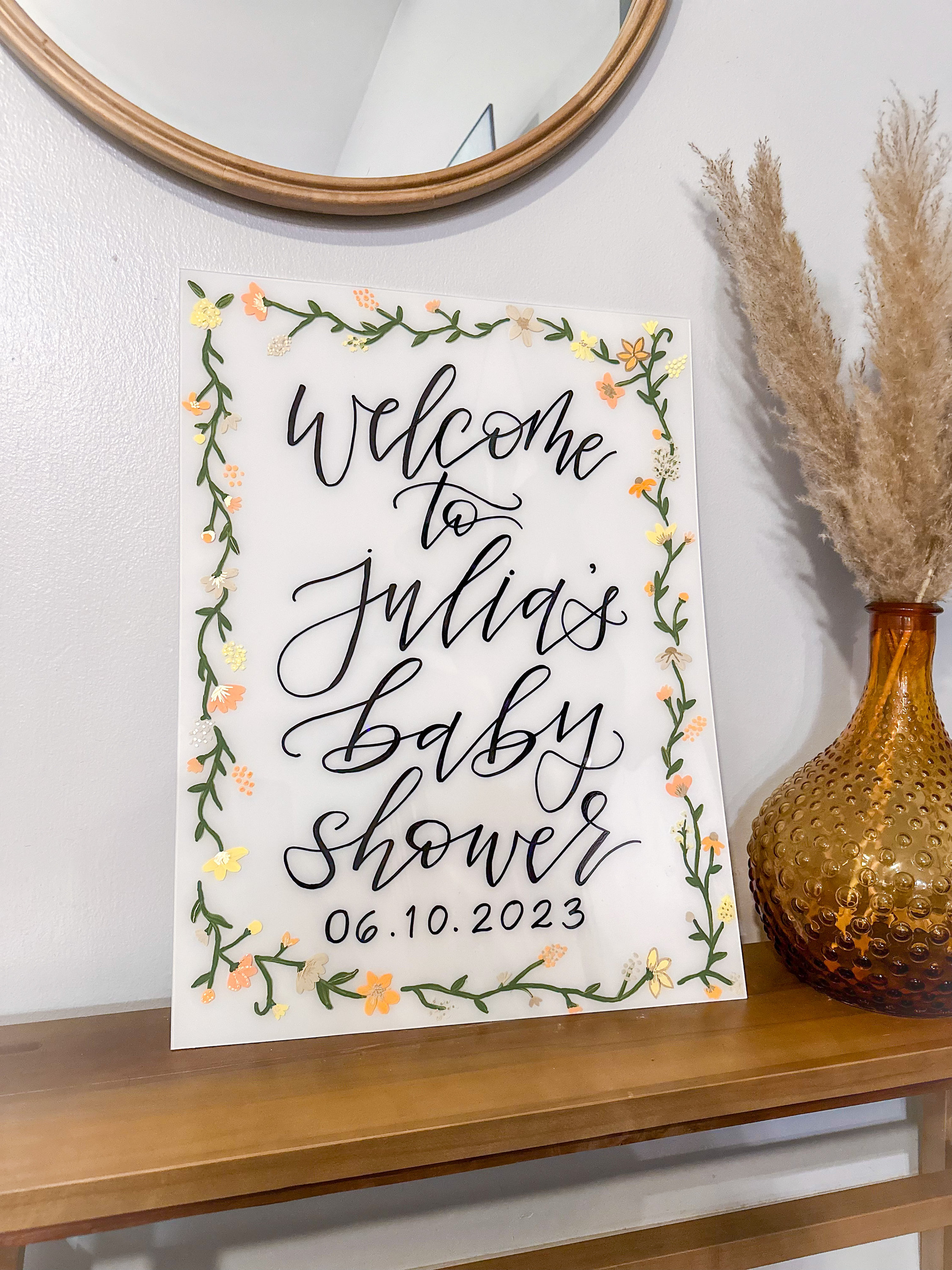 Acrylic Baby Shower Sign | Baby Shower Welcome Sign | Baby Shower Sign ...