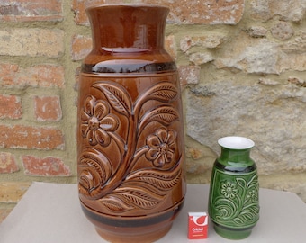 Vase Haldensleben 136-42 Vintage Mid Century East Germany 1970s H:42 cm