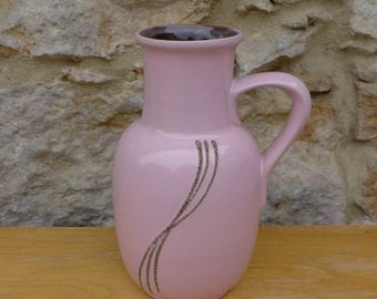 Vintage ceramic vase Strehla 9038 Lava mid-century 70s