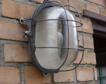 Vintage Industrial Wall Lamp Zaos Caged Light