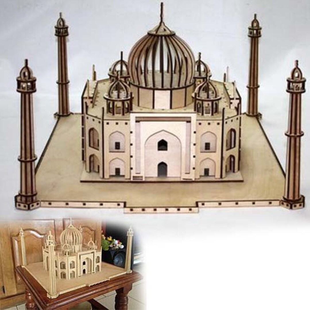 Taj Mahal Holzpuzzle 295 Teile - 3D Puzzle Für Erwachsene Zur Dekoration