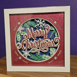 Merry Christmas Ornament Shadow Box