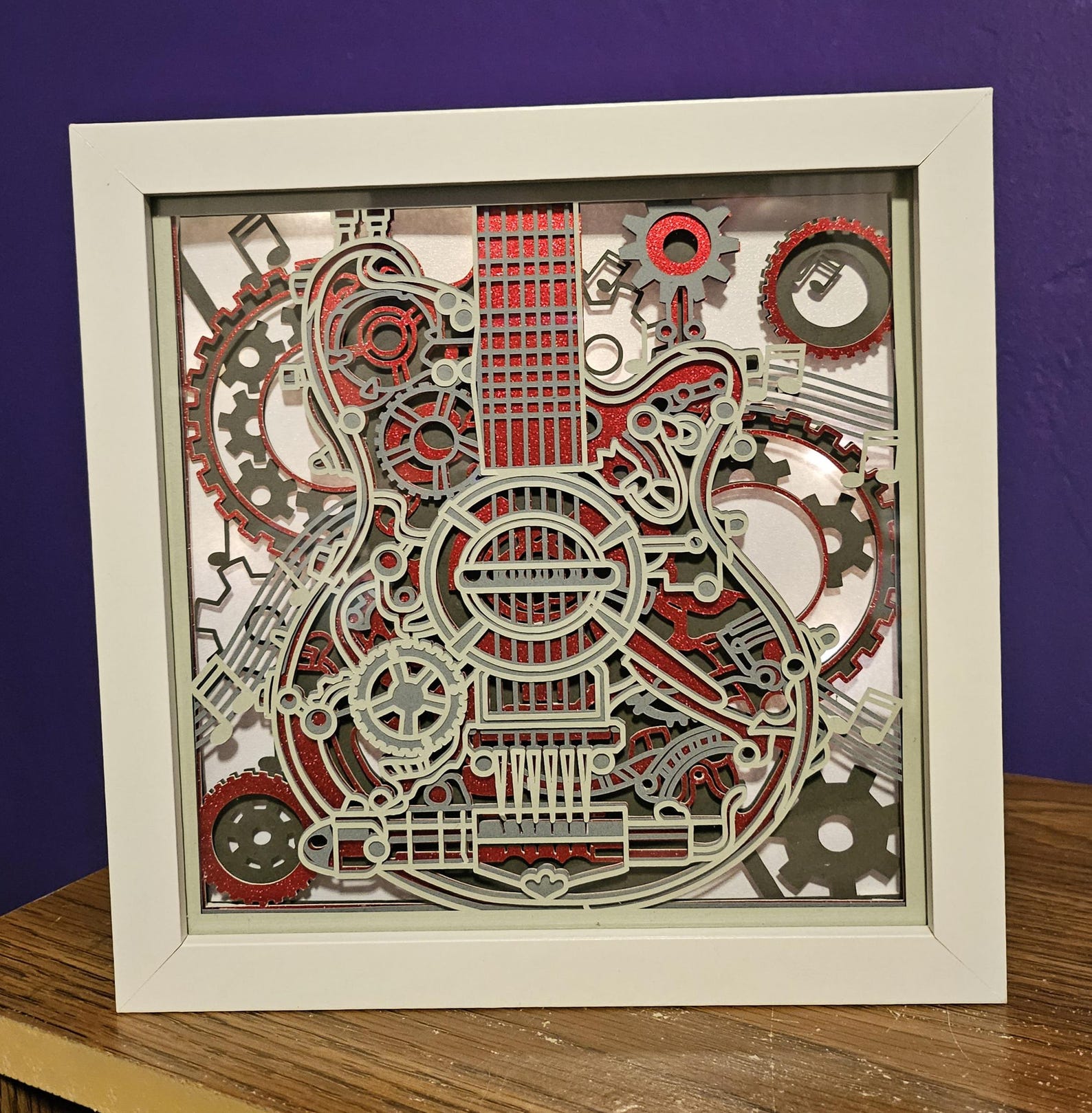 Guitar Lighted Shadow Box - Etsy