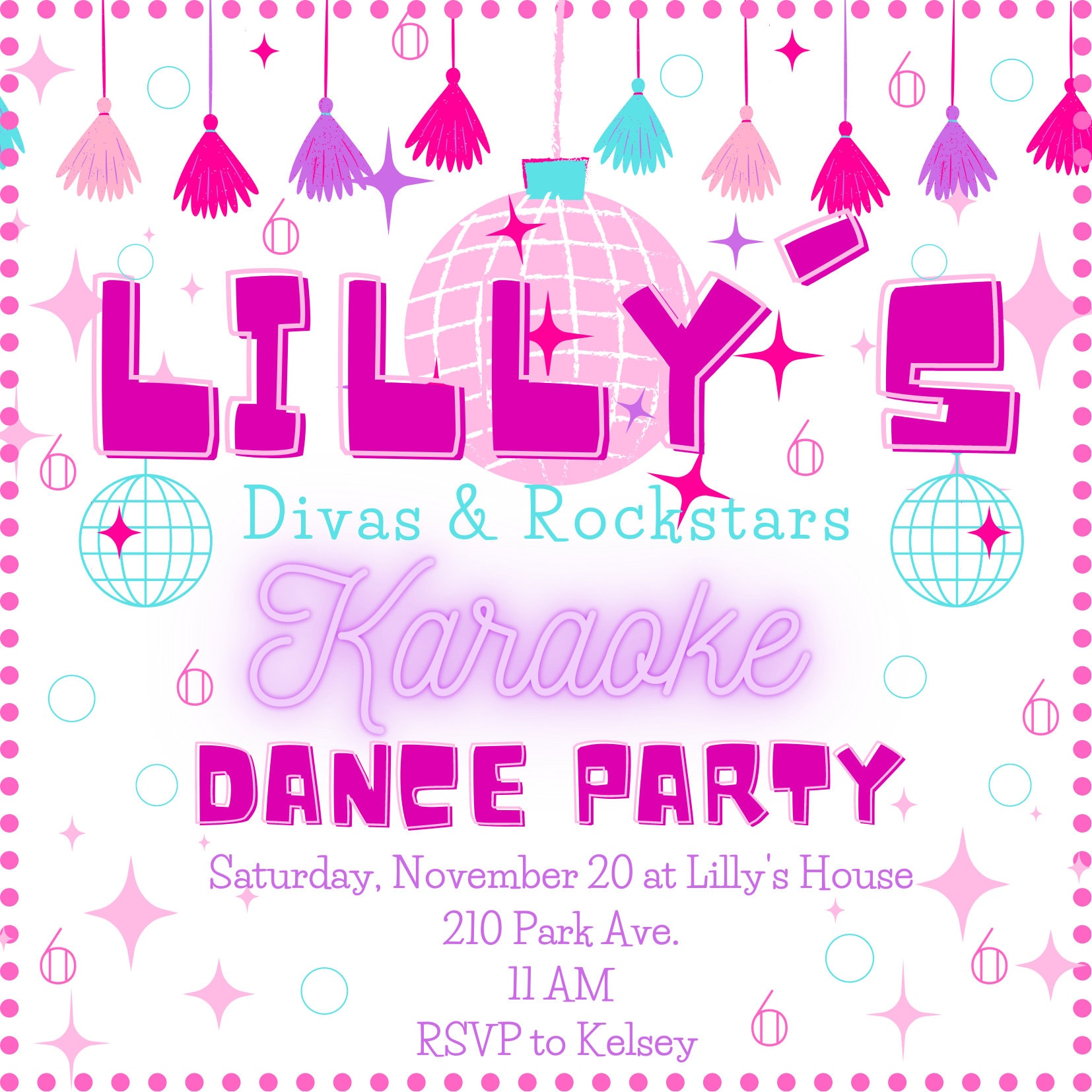 Karaoke Dance Party Invitation - Etsy
