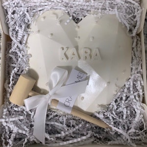 Bridesmaid Breakable White Chocolate Pearl Heart