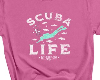 Scuba Life Unisex Garment-Dyed T-shirt, Scuba Diving, Water, Ocean, Sea, Unique, Fun
