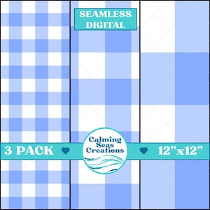 Gingham Plaid Seamless Digital Paper Pattern PNG Fabric Surface Design Picnic Scrapbook Paper Background Checkered  Sublimation Farmhouse