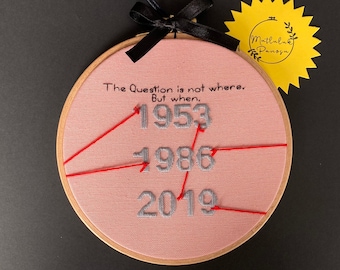 Dark TV Series Embroidery Hoop Art, Time Travel Gift